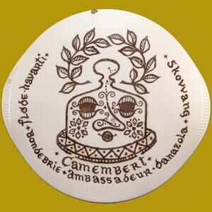 Vintage Mid Century Modern European Cheese Plate by Shefford Japan